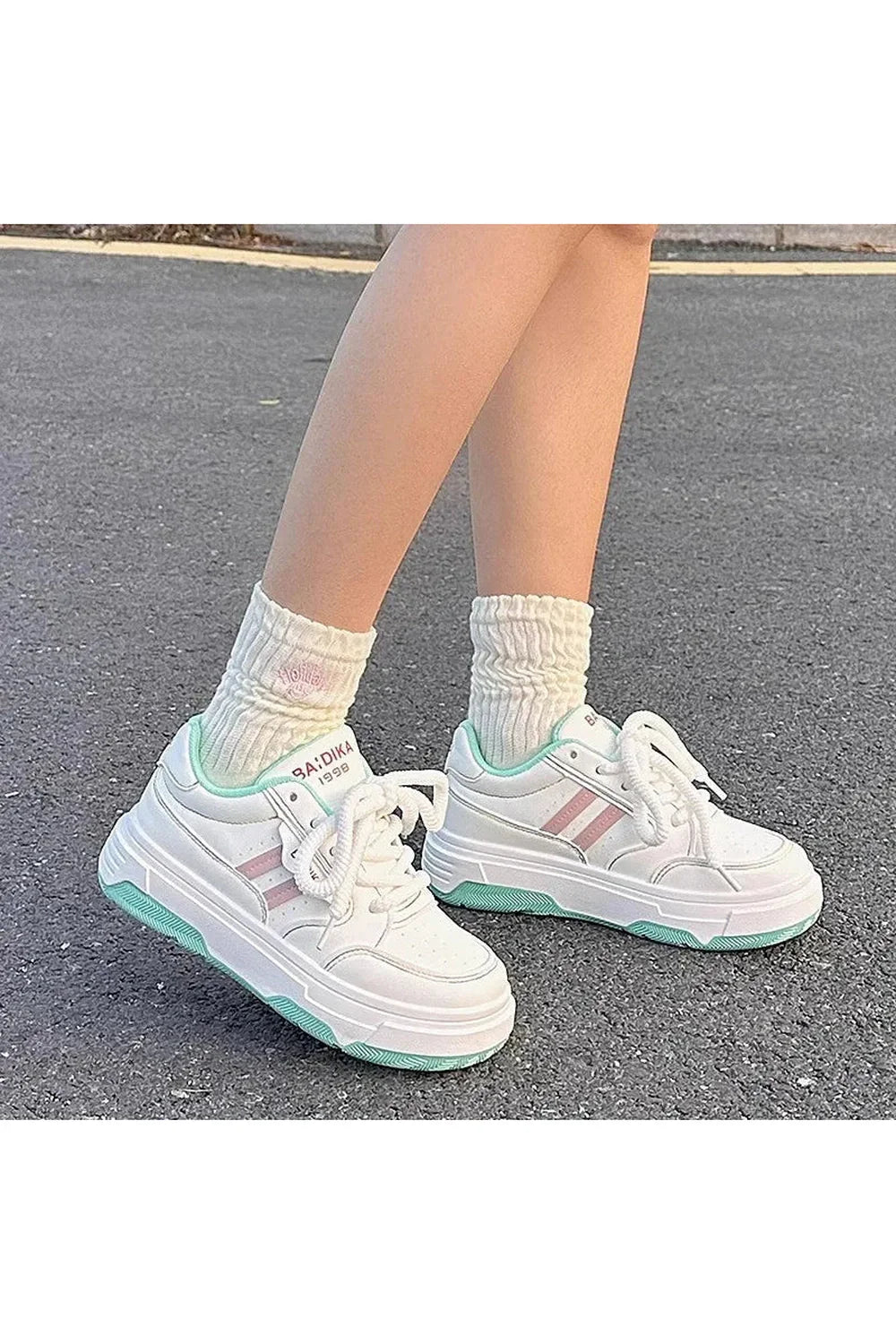 White Platform Sneakers