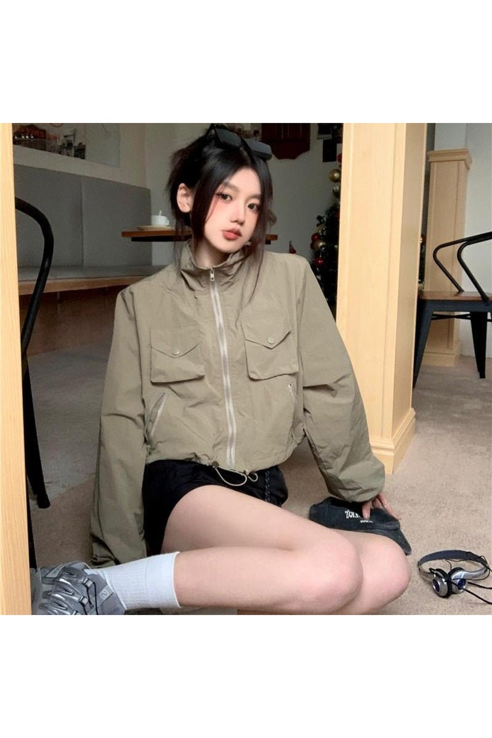 Fall Windbreaker Cropped Jacket