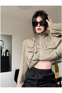 Fall Windbreaker Cropped Jacket