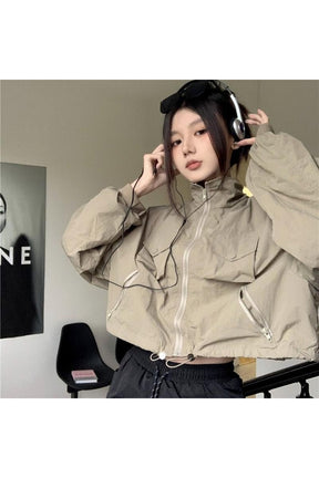 Fall Windbreaker Cropped Jacket