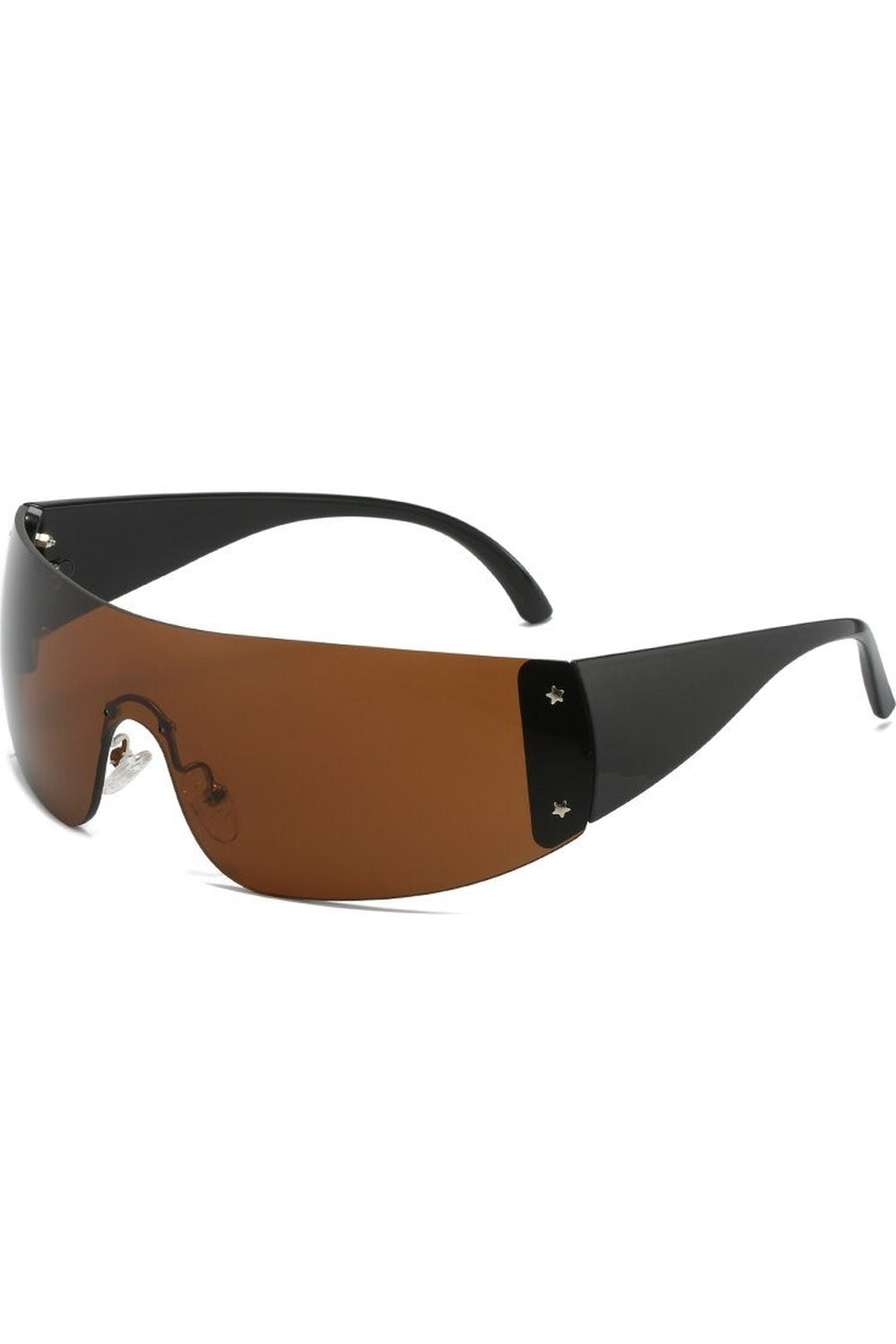 Stylish Y2k Acrylic Gradient Sunglasses in Auburn color.