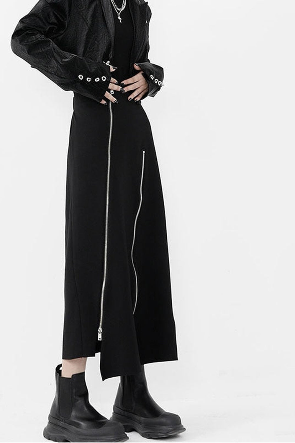 Y2k Asymmetric maxi skirt