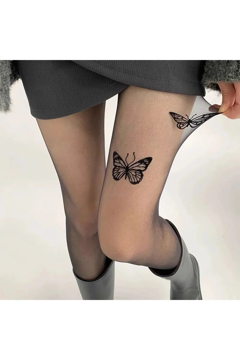 Y2K Butterfly Silk Tights