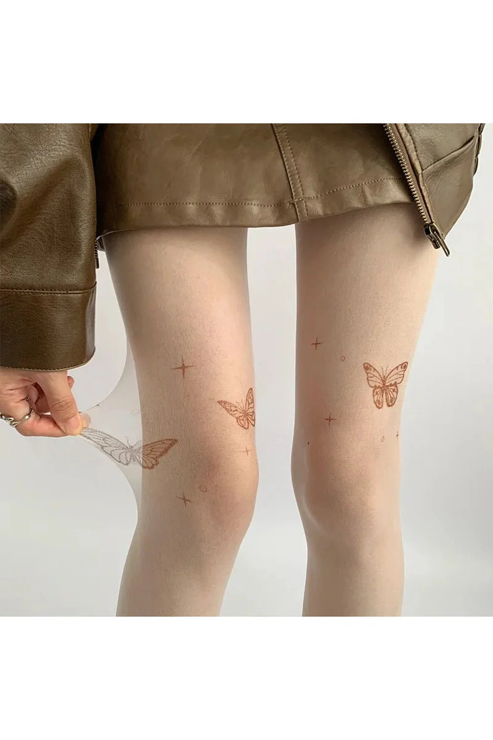 Y2K Butterfly Silk Tights