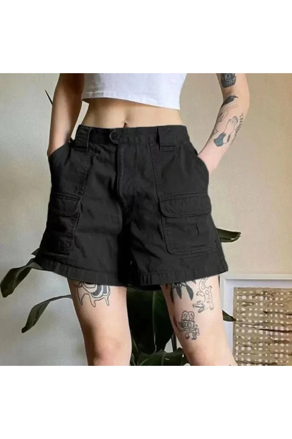 Y2K Cargo Denim Shorts