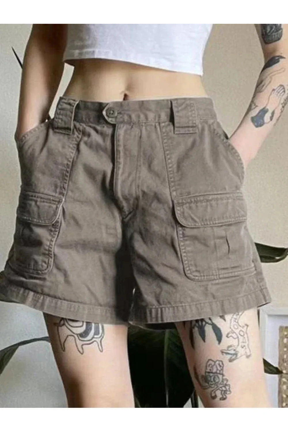 Y2K Cargo Denim Shorts