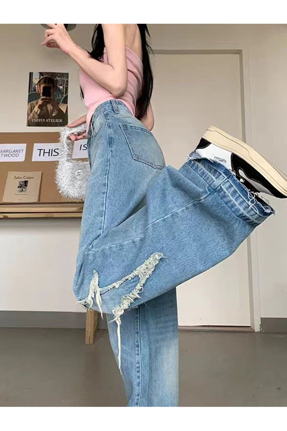 Y2k Embroidered Denim Pants