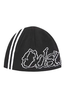 Black Y2K Graphic Slouchy Hat with unique design.