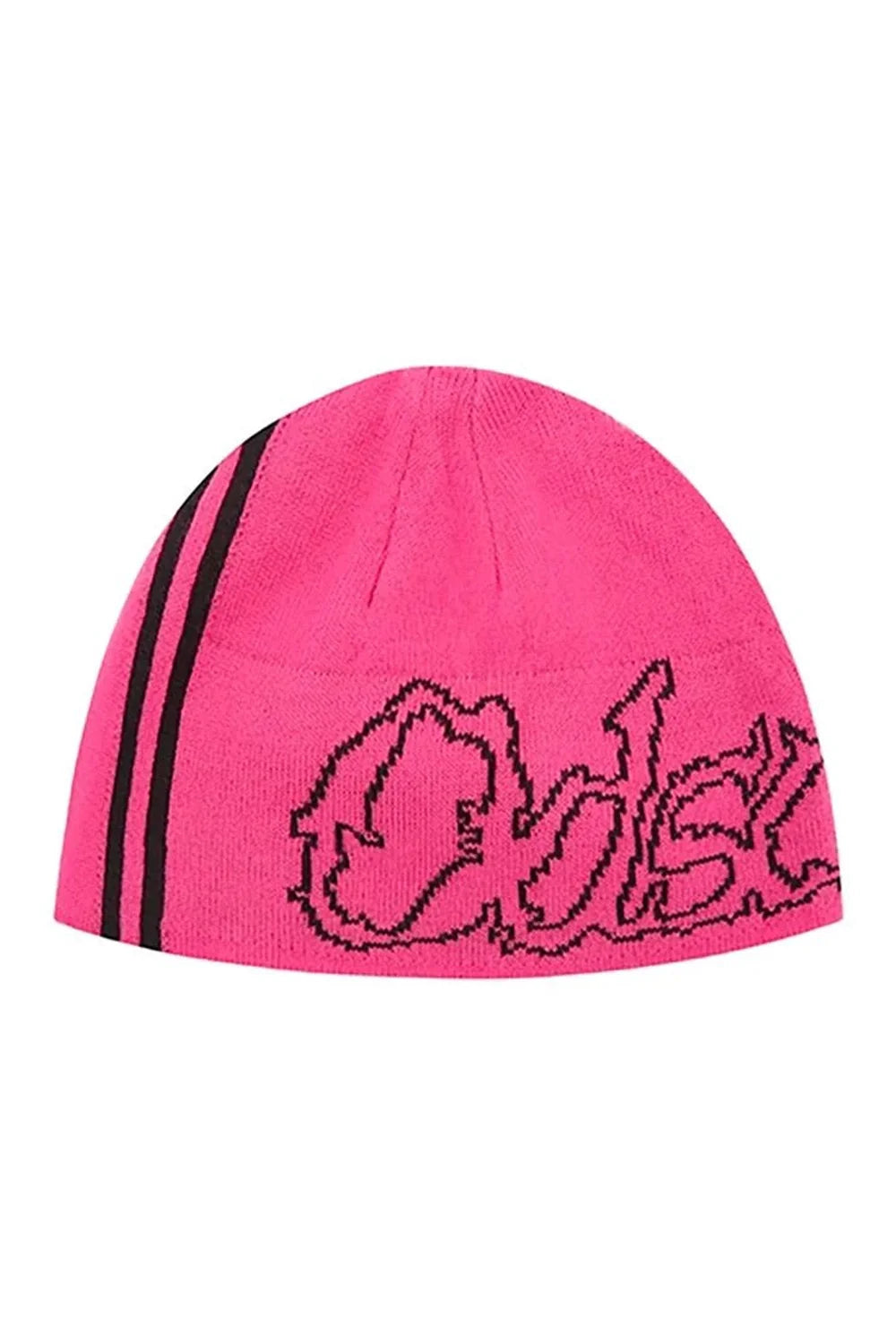 Y2K Graphic Slouchy Hat in Rose Red, stylish.