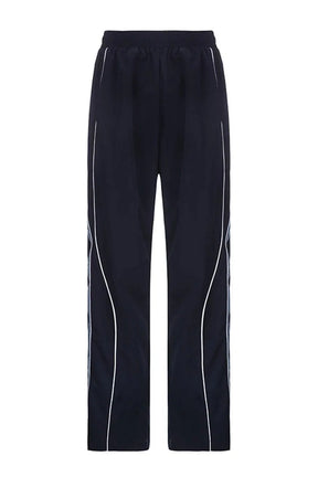 Y2K High Rise Striped Sweatpants