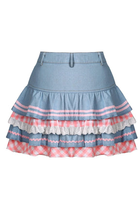 Y2K Kawaii Denim Mini Skirt