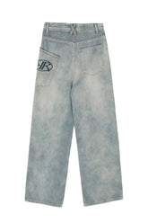 Y2K Loose Fit Logo Jeans in Pic, vintage-inspired.