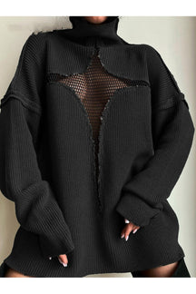 Stylish Fall Y2K Mesh Sweater Variant A.