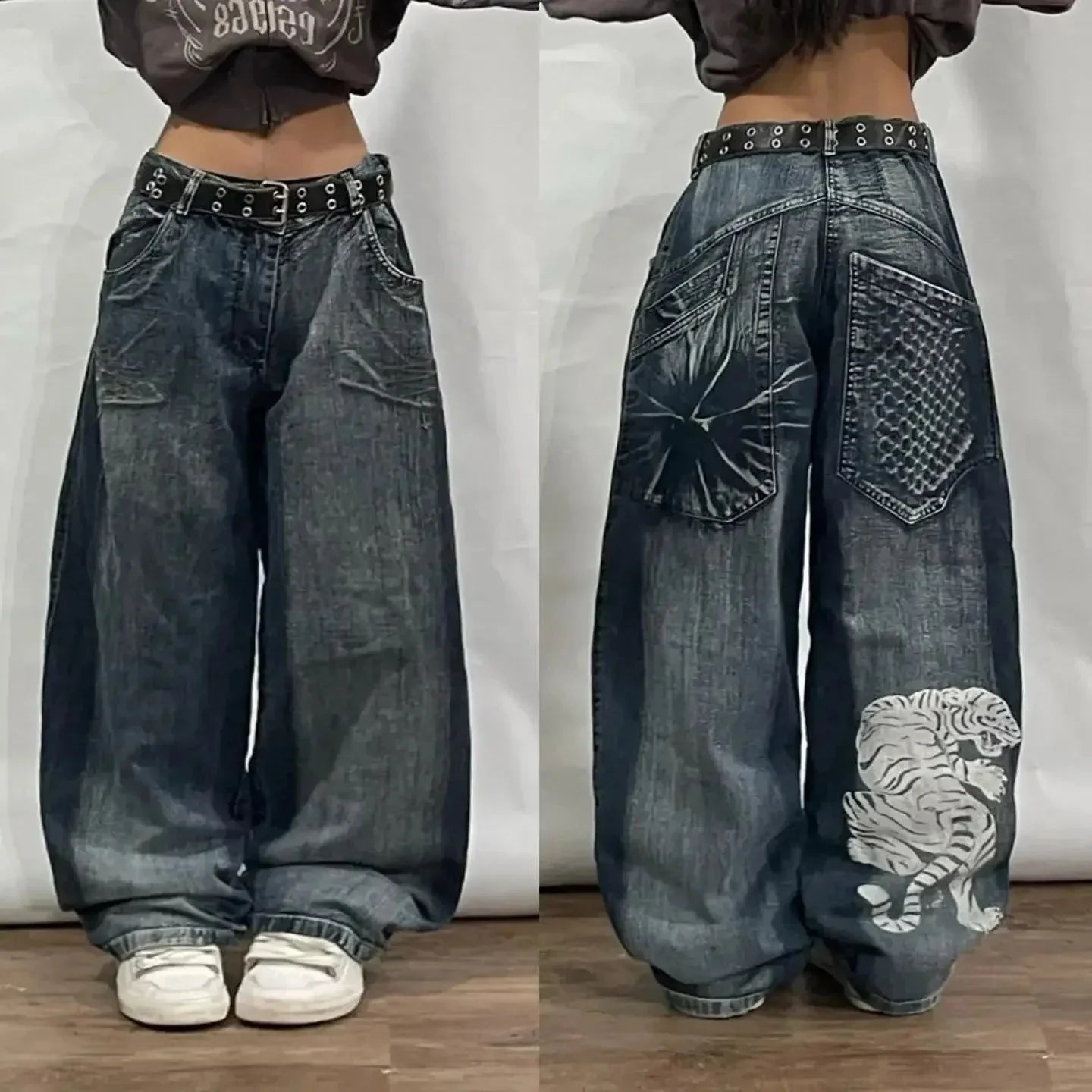 Y2K Oversized Pocket Jeans