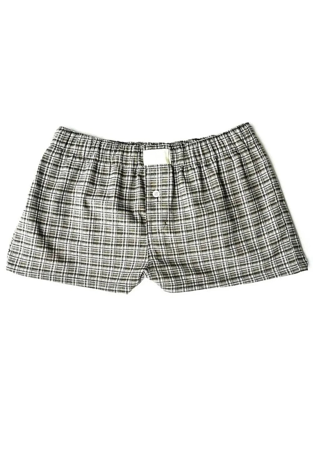 Y2K Plaid Pajama Shorts