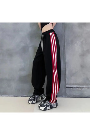 Y2K Striped Baggy Joggers