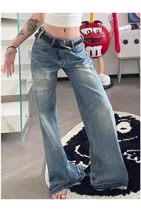 Fall Y2k Vintage Flared Jeans