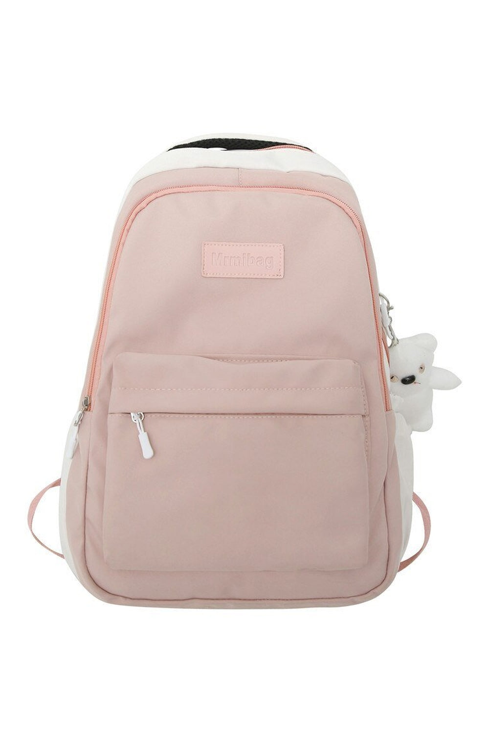 Pink variant of Yellow School Backpack Travel. Trendy.