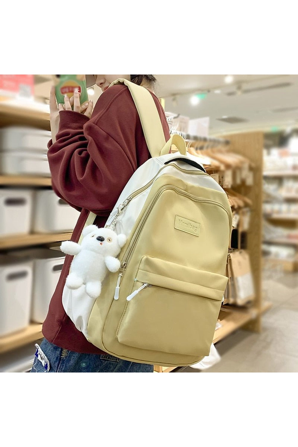 Yellow School Backpack Travel