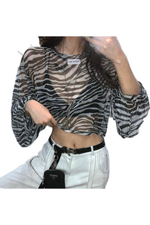 Zebra Print Aesthetic Blouse