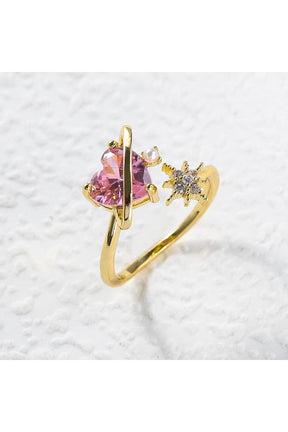 Zircon Heart Animal Ring